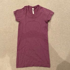 Purple Lulu lemon swiftly tech short sleeve top size 2